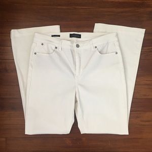 Talbots Flawless Five Pocket Flare White Jeans 12P